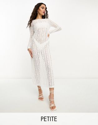 Pieces Petite exclusive Bride To Be lace maxi dress in white - ASOS Price Checker
