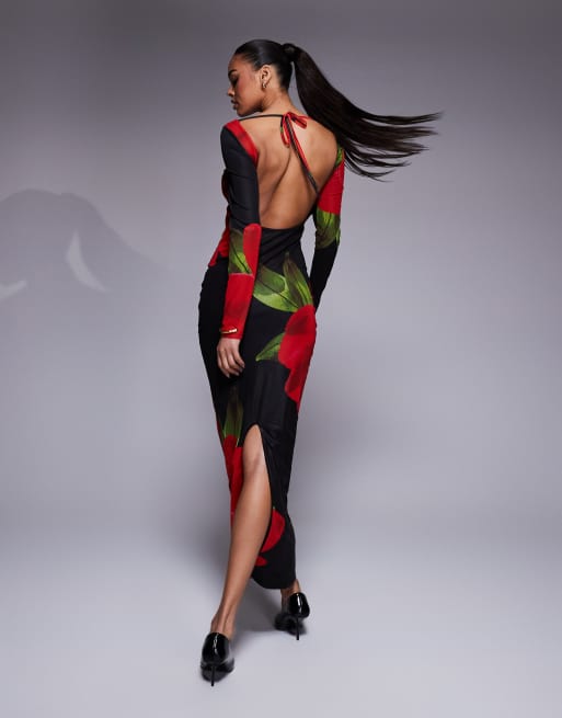 Robe Longue Robe Noir Talon Rouge Exclusivité Robe Longue Et
