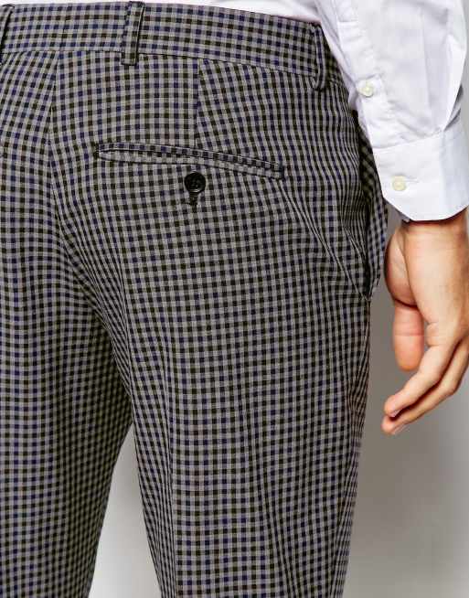 Exclusivit Selected Homme Pantalon de costume slim carreaux vichy