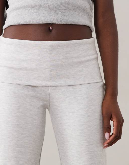 Exclusivité - The Frolic - Pantalon d'ensemble évasé à taille rabattue - Gris clair, 4 de 5
