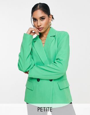 Vila Petite Exclusive tailored suit blazer in mint green - ASOS Price Checker