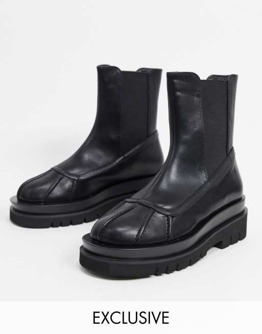Exclusivité Z_Code_Z - Gila - Bottines vegan chunky style motard - Noir