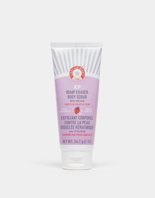 Exfoliante corporal con alfa hidroxiácidos al 10% y fresas frescas KP Bump Eraser de 56 g de First Aid Beauty