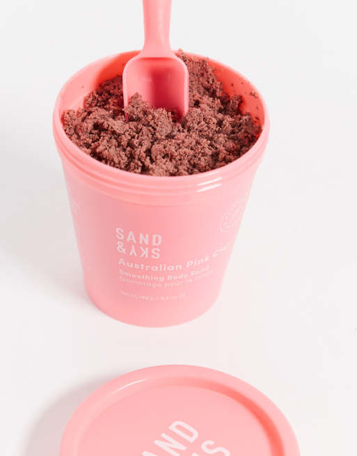 Exfoliante corporal suavizante de arcilla rosa australiana de 180 g de Sand & Sky, 2 de 4