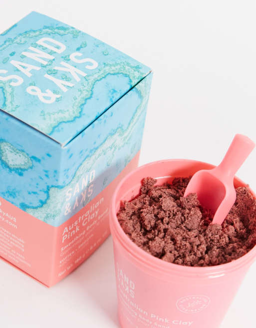 Exfoliante corporal suavizante de arcilla rosa australiana de 180 g de Sand & Sky, 3 de 4