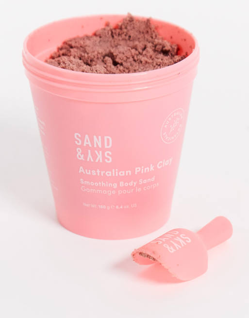 Exfoliante corporal suavizante de arcilla rosa australiana de 180 g de Sand & Sky, 4 de 4