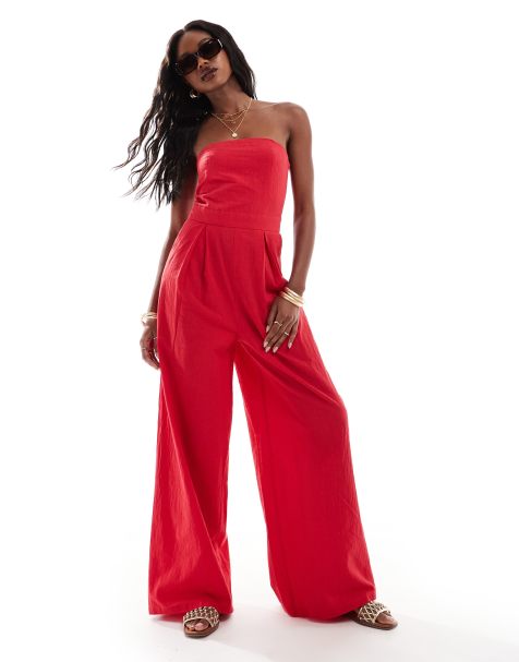 Extro & Vert bandeau jumpsuit in red - view 1