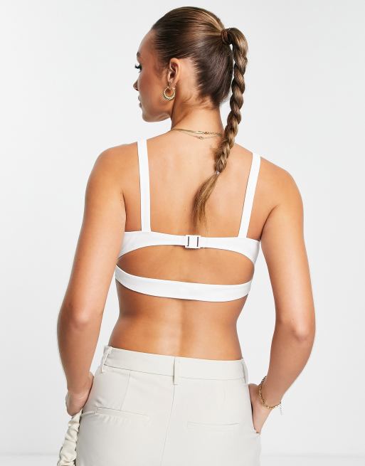 Extro & Vert cut out bralet in off white (part of a set), 3 of 4