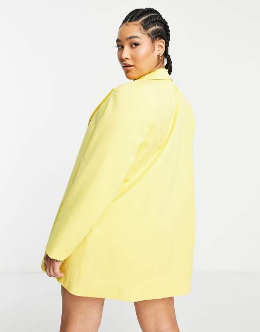 Extro & Vert – Gul kavaj i oversize med panel, 2 av 4