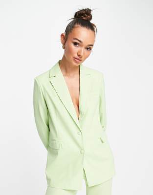 Extro & Vert Extro & Vert oversized blazer in lime green