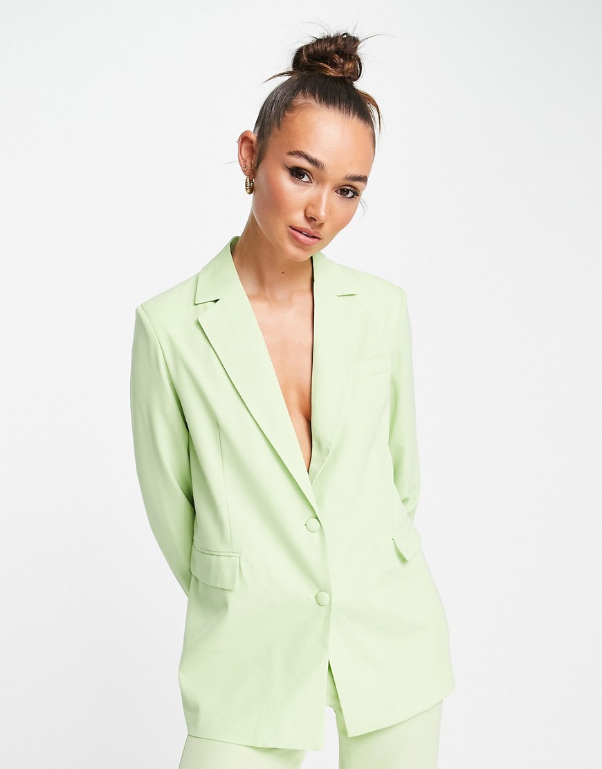 oversized blazer in lime green
