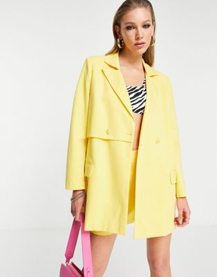 Extro & Vert oversized blazer with panel in yellow