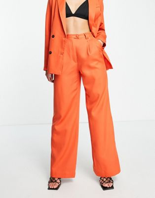 Extro & Vert super wide leg trousers in rust co-ord  - ASOS Price Checker