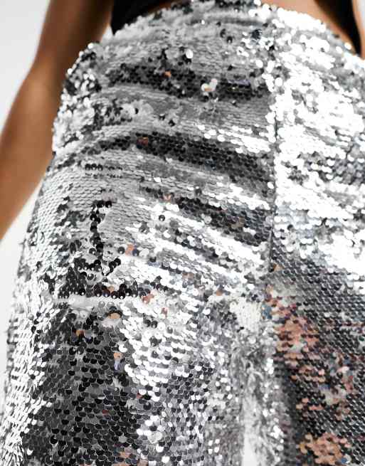 Generisch 2025 - Pantalon évasé Métallique Brillant Pour Femme - Taille Haute - Pantalon Bottom Extensible Avec Jambe Large - Pantalon D'extérieur Pour Femme 31, Lilas, S