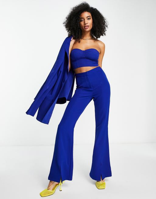 Extro & Vert - Pantalon évasé - Bleu cobalt