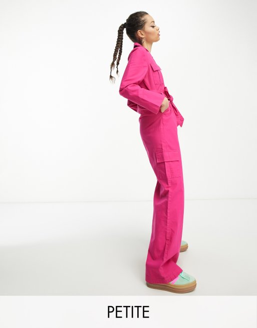 Extro & Vert Petite Hot pink utilityjumpsuit ASOS