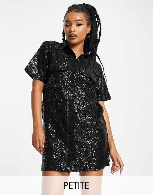 Black sequin 2024 t shirt dress