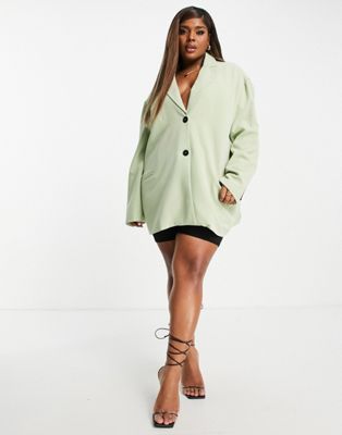 Femme Extro & Vert Plus - Blazer ultra ample d'ensemble - Vert feuille