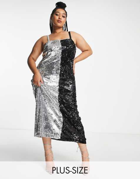 Silver party dress outlet plus size