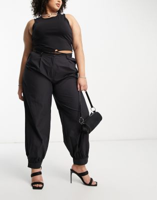 Extro & Vert Plus Extro & Vert Plus cuffed parachute trousers in black