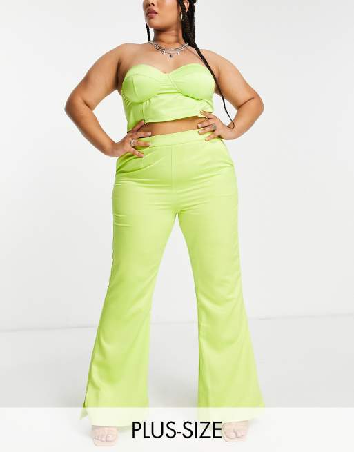 Flare pants set hot sale plus size