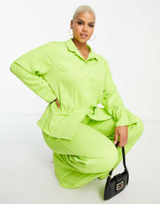 Plus size shop lime green shirt