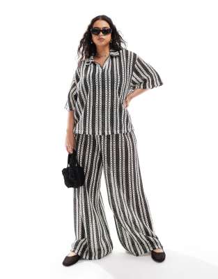 Shop Extro & Vert Plus striped trouser co ord Online – Trendy & Affordable Fashion