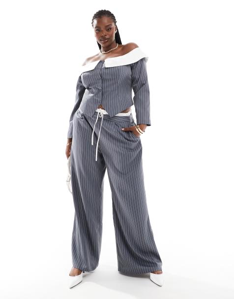Extro & Vert Plus tailored set in petrol blue and white - view 1