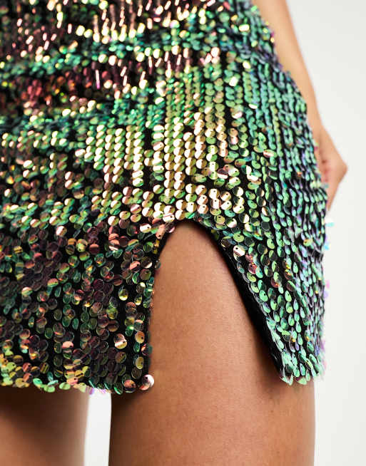 Mermaid sequin mini skirt best sale