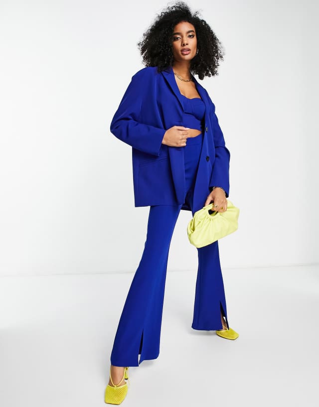 Extro & Vert super slouchy blazer in cobalt blue