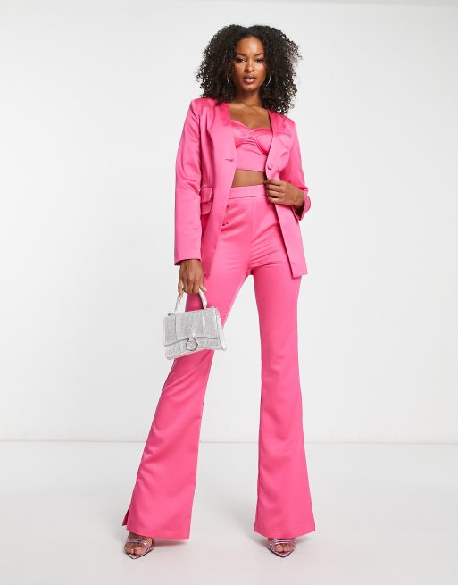 Hot pink fitted blazer sale