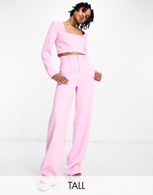 Extro & Vert Tall super wide leg pants in baby pink - part of a set