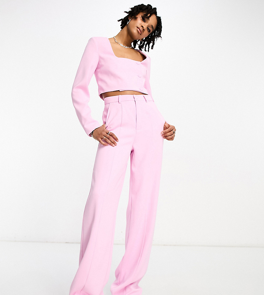 Extro & Vert Tall super wide leg pants in baby pink - part of a set