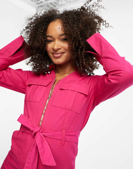 Extro & Vert Tall utility jumpsuit in hot pink