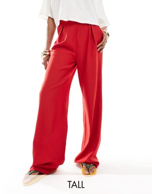 Extro & Vert Tall Extro & Vert Tall wide leg trouser in red