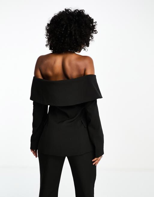Extro & Vert – Trägerloser Korsett-Blazer in Schwarz, Kombiteil, 2 von 4