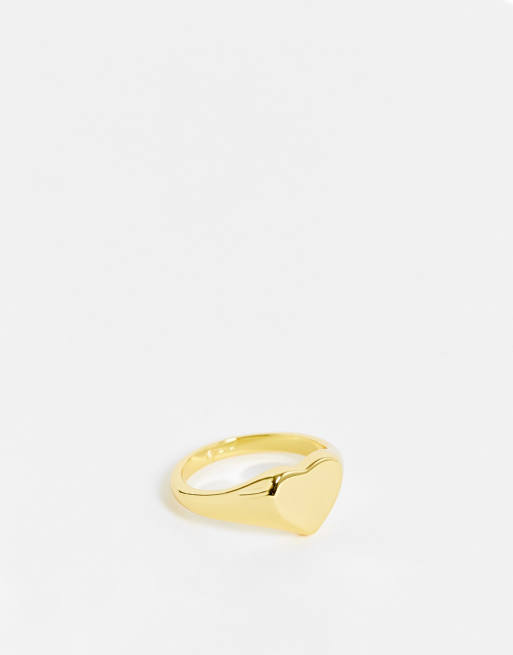 Flat heart online ring