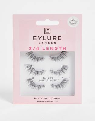 Eylure - Fluttery Light - Falsche Wimpern, Nr. 008 im Multipack-Schwarz