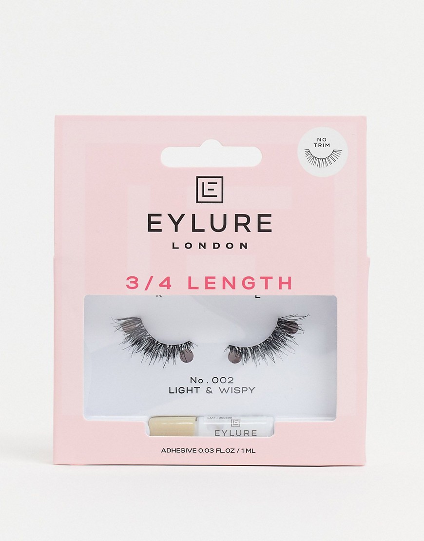 Eylure - No. 002 - Kunstige øjenvipper i 3/4-længde-Sort