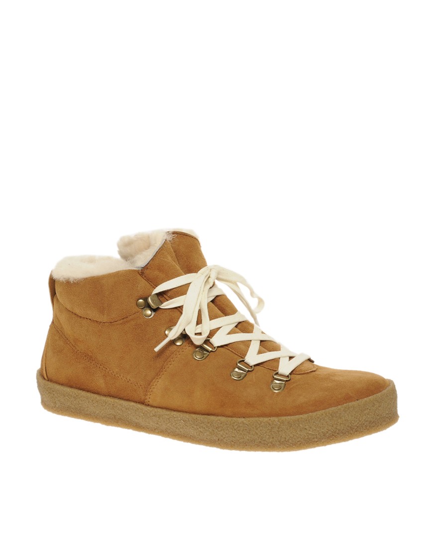 F-Troupe Suede Hiking Boots-Tan
