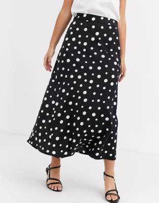 polka dot slip skirt