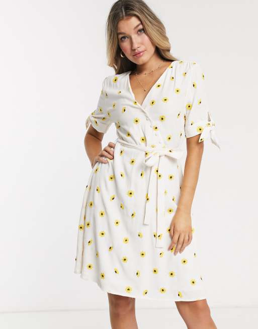 Fabienne Chapot emily embro sunflower mini dress in off white | ASOS