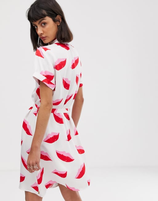 Fabienne Chapot Exclusive Mila dress in lip print