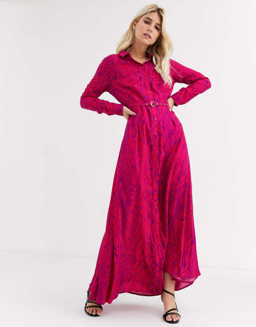 vrijgesteld het winkelcentrum weer Fabienne Chapot Laura Lou belted shirt maxi dress | ASOS