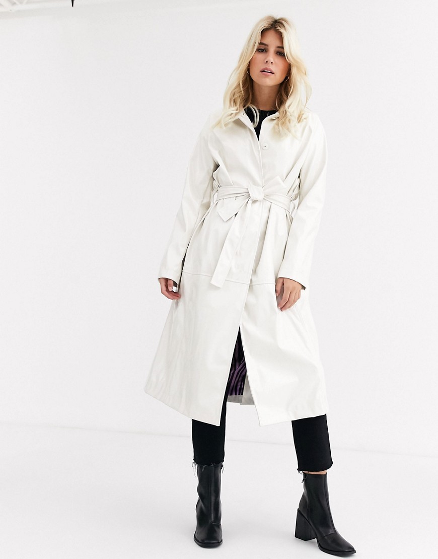 Fabienne Chapot Scott PU trench coat-White