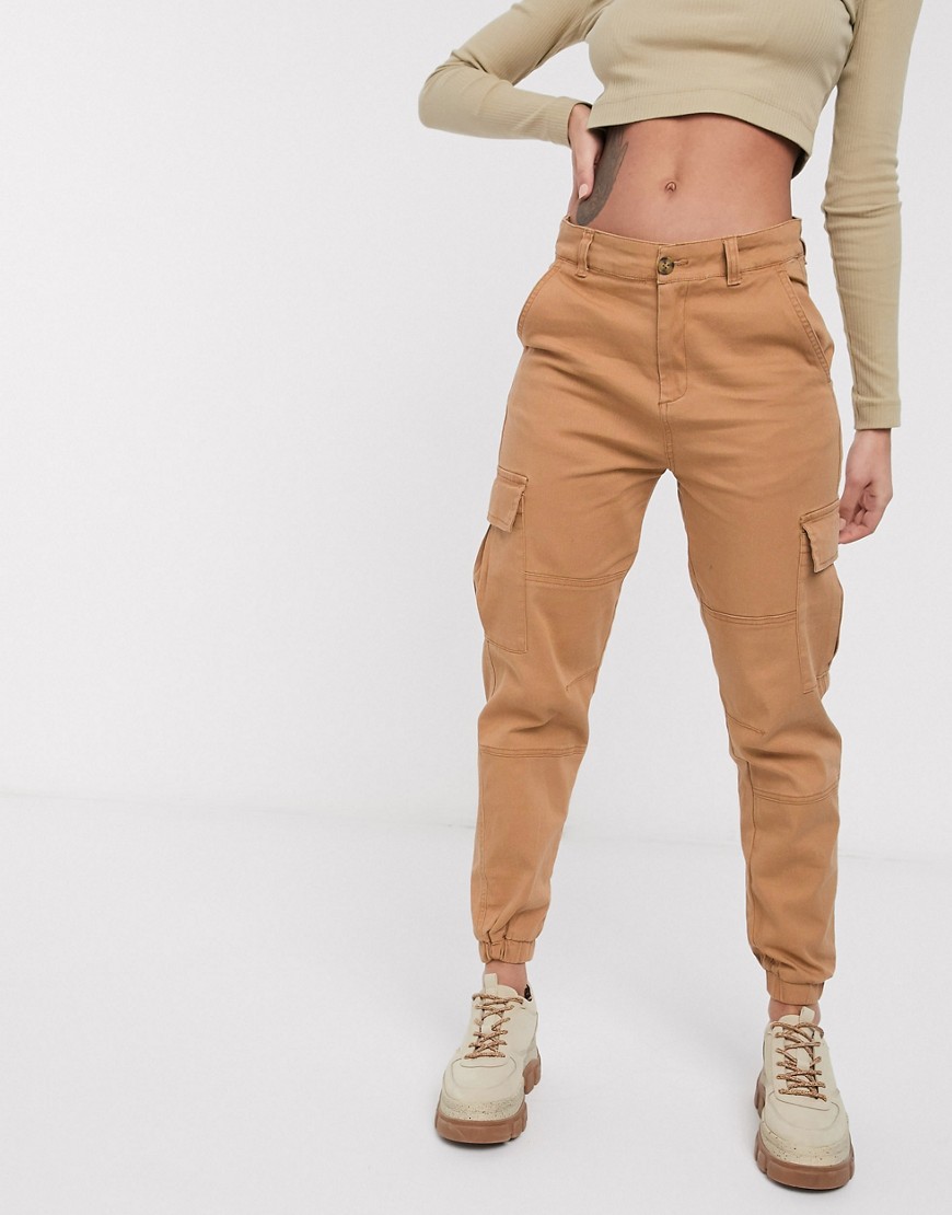 Factorie utility cargo trousers in sand-Tan