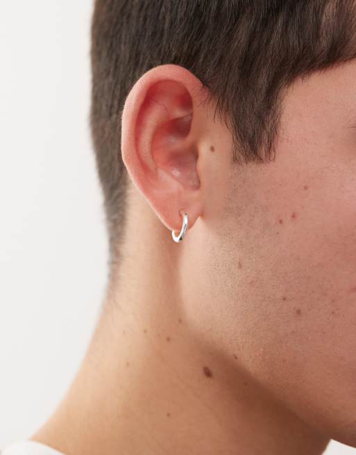 Faded Future 12mm hoop earrings in silver | ASOS