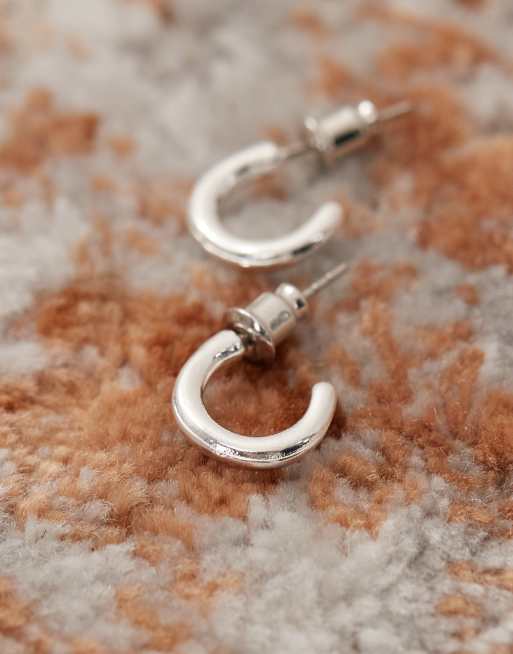 Faded Future 12mm hoop earrings in silver | ASOS