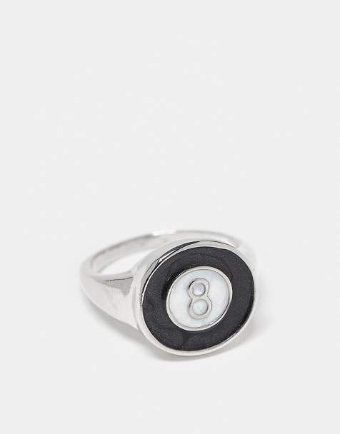 Faded Future 8 ball ring in silver - view 1