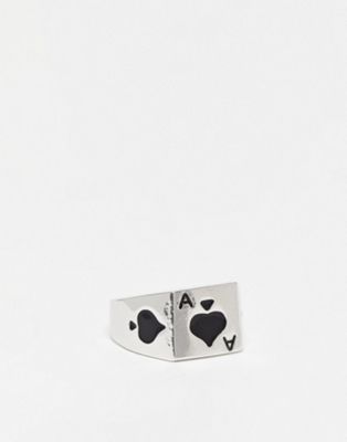 Faded Future ace ring in silver - ASOS Price Checker